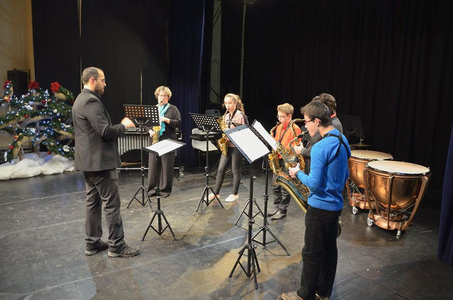 La classe de saxophones en audition